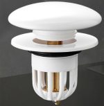 Dop scurgere chiuveta, universal, deschidere cu click, material oțel, diametru exterior 66 mm, culoare Alba - imagine 4