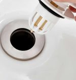 Dop scurgere chiuveta, universal, deschidere cu click, material oțel, diametru exterior 66 mm, culoare Alba - imagine 2