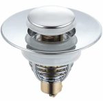 Dop scurgere chiuveta, universal, deschidere cu click, material oțel, diametru exterior 62 mm, culoare Argintiu - imagine 5