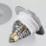 Dop scurgere chiuveta, universal, deschidere cu click, material oțel, diametru exterior 62 mm, culoare Argintiu - imagine 2