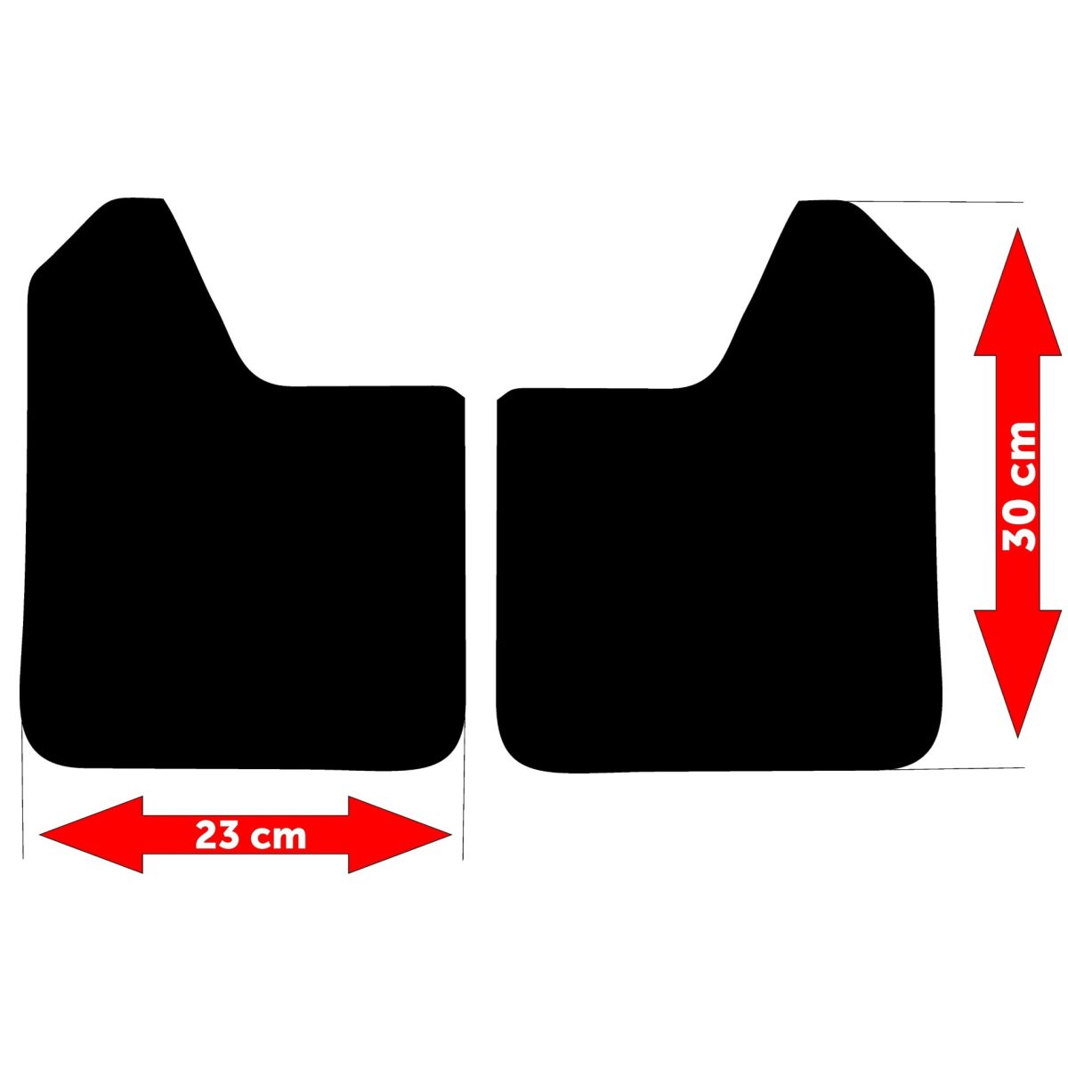 Set 4 Aparatori Noroi SPORT din cauciuc pentru autoturisme, universale, model Rally, dimensiune 30 x 23cm - imagine 3