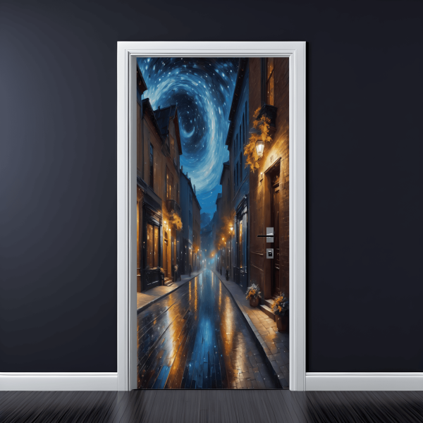 Folie imprimata color pentru decor Usa, dimensiune 200 x 90cm, model: AVX-DR30