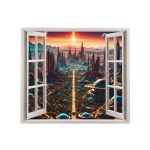 Folie imprimata color pentru decor perete locuinta, dimensiune 125 x 110cm, model: VIEW TO HAVEN 02 - imagine 2