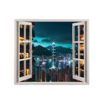 Folie imprimata color pentru decor perete locuinta, dimensiune 125 x 110cm, model: VIEW TO HAVEN 07 - imagine 2