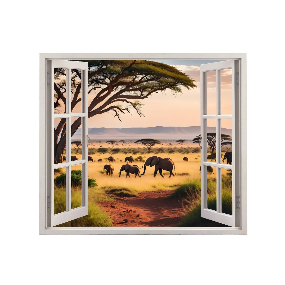 Folie imprimata color pentru decor perete locuinta, dimensiune 125 x 110cm, model: VIEW TO HAVEN 08 - imagine 2