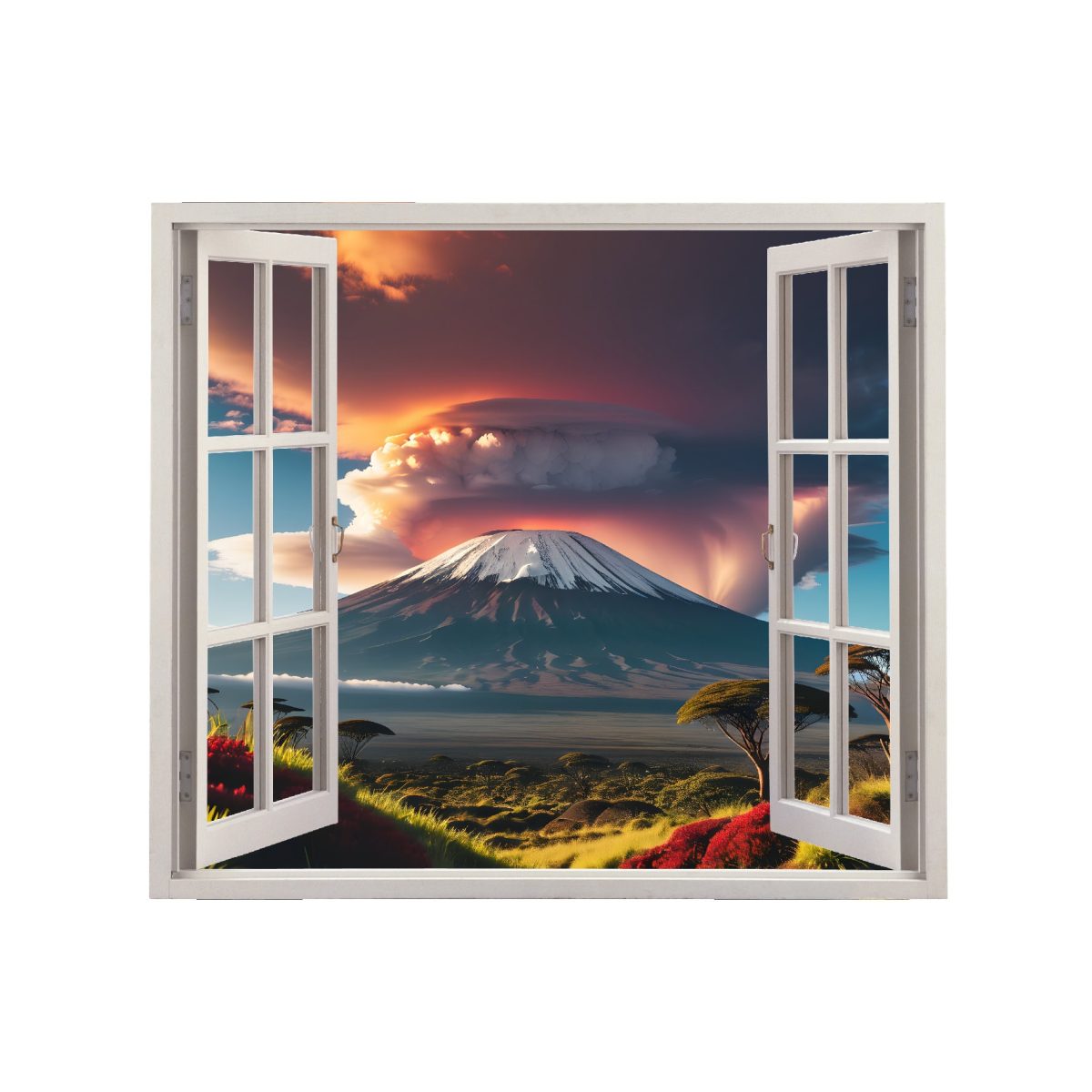 Folie imprimata color pentru decor perete locuinta, dimensiune 125 x 110cm, model: VIEW TO HAVEN 10 - imagine 2