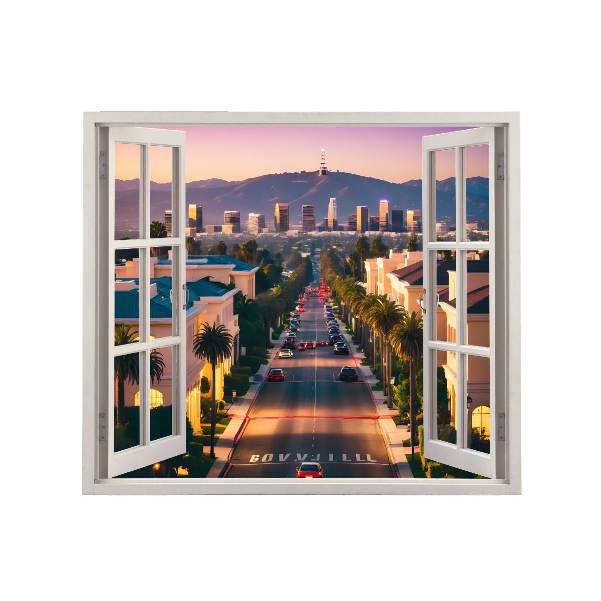 Folie imprimata color pentru decor perete locuinta, dimensiune 125 x 110cm, model: VIEW TO HAVEN 16 - imagine 2