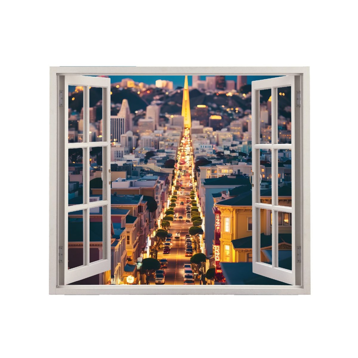 Folie imprimata color pentru decor perete locuinta, dimensiune 125 x 110cm, model: VIEW TO HAVEN 18 - imagine 2