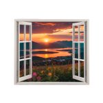 Folie imprimata color pentru decor perete locuinta, dimensiune 125 x 110cm, model: VIEW TO HAVEN 22 - imagine 2