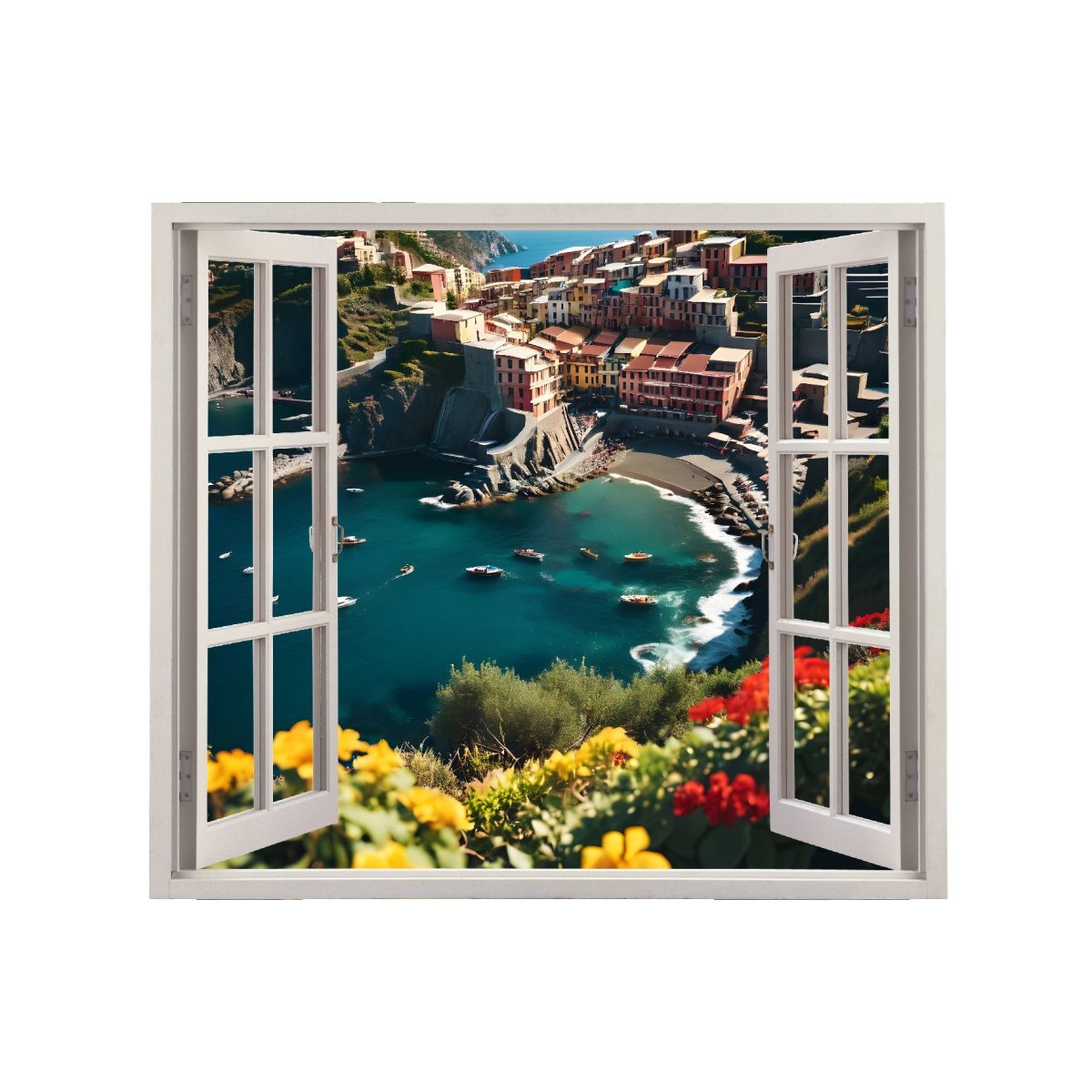 Folie imprimata color pentru decor perete locuinta, dimensiune 125 x 110cm, model: VIEW TO HAVEN 24 - imagine 2