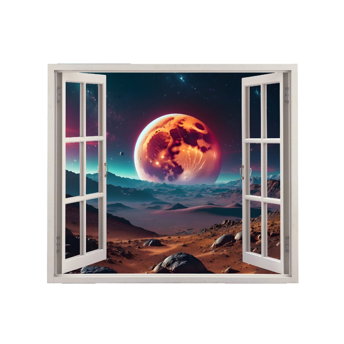 Folie imprimata color pentru decor perete locuinta, dimensiune 125 x 110cm, model: VIEW TO HAVEN 33 - imagine 2