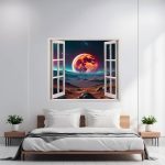 Folie imprimata color pentru decor perete locuinta, dimensiune 125 x 110cm, model: VIEW TO HAVEN 33