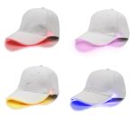 Sapca de tip baseball, cu cozoroc iluminat RGB, culoare Alba, marime universala, reglabila - imagine 4