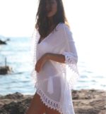 Tunica, Rochie de plaja aerisita, ușoara și delicata, culoare Alba, dimensiune Universala - imagine 2