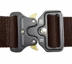 Curea Tactica pentru pantaloni, culoare Maro cu catarama Neagra - imagine 2