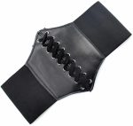 Curea Neagra de tip "corset" cu siret, pentru modelare talie, marime S - imagine 4
