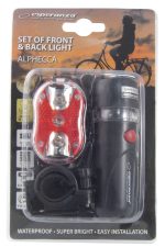 Kit Bicicleta Lampa Frontala LED + Lampa Stop LED, ALPHECCA EOT015 - imagine 2