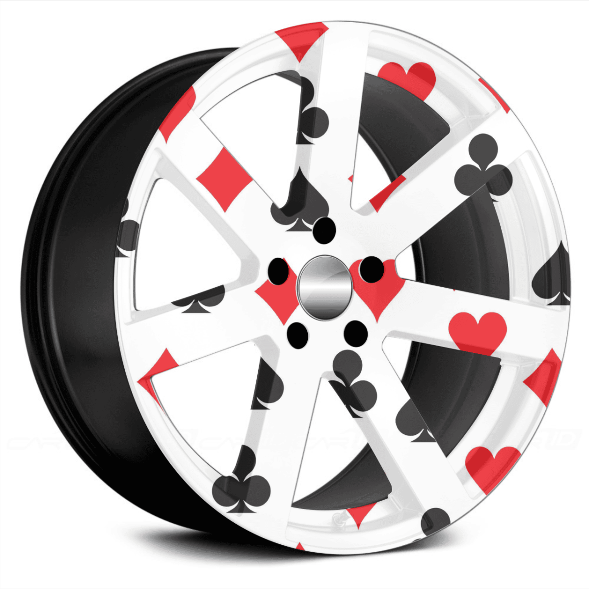 Set 4 Folii Imprimate Outdoor cu EcoSolvent, autoadezive, pentru decorarea jantelor auto, dimetru 60 cm, model FJT-02 - imagine 2