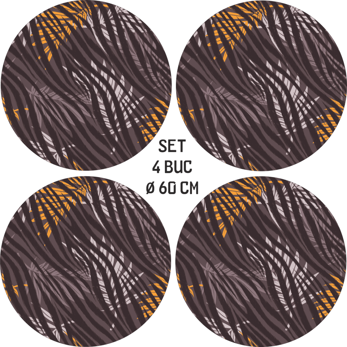 Set 4 Folii Imprimate Outdoor cu EcoSolvent, autoadezive, pentru decorarea jantelor auto, dimetru 60 cm, model FJT-03 - imagine 2