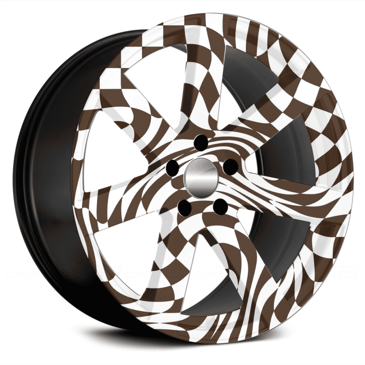 Set 4 Folii Imprimate Outdoor cu EcoSolvent, autoadezive, pentru decorarea jantelor auto, dimetru 60 cm, model FJT-04 - imagine 2