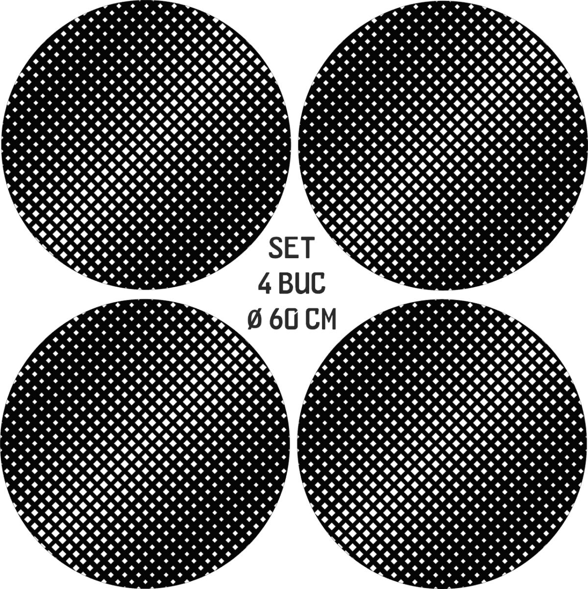 Set 4 Folii Imprimate Outdoor cu EcoSolvent, autoadezive, pentru decorarea jantelor auto, dimetru 60 cm, model FJT-05 - imagine 4