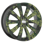 Set 4 Folii Imprimate Outdoor cu EcoSolvent, autoadezive, pentru decorarea jantelor auto, dimetru 60 cm, model FJT-07 - imagine 2