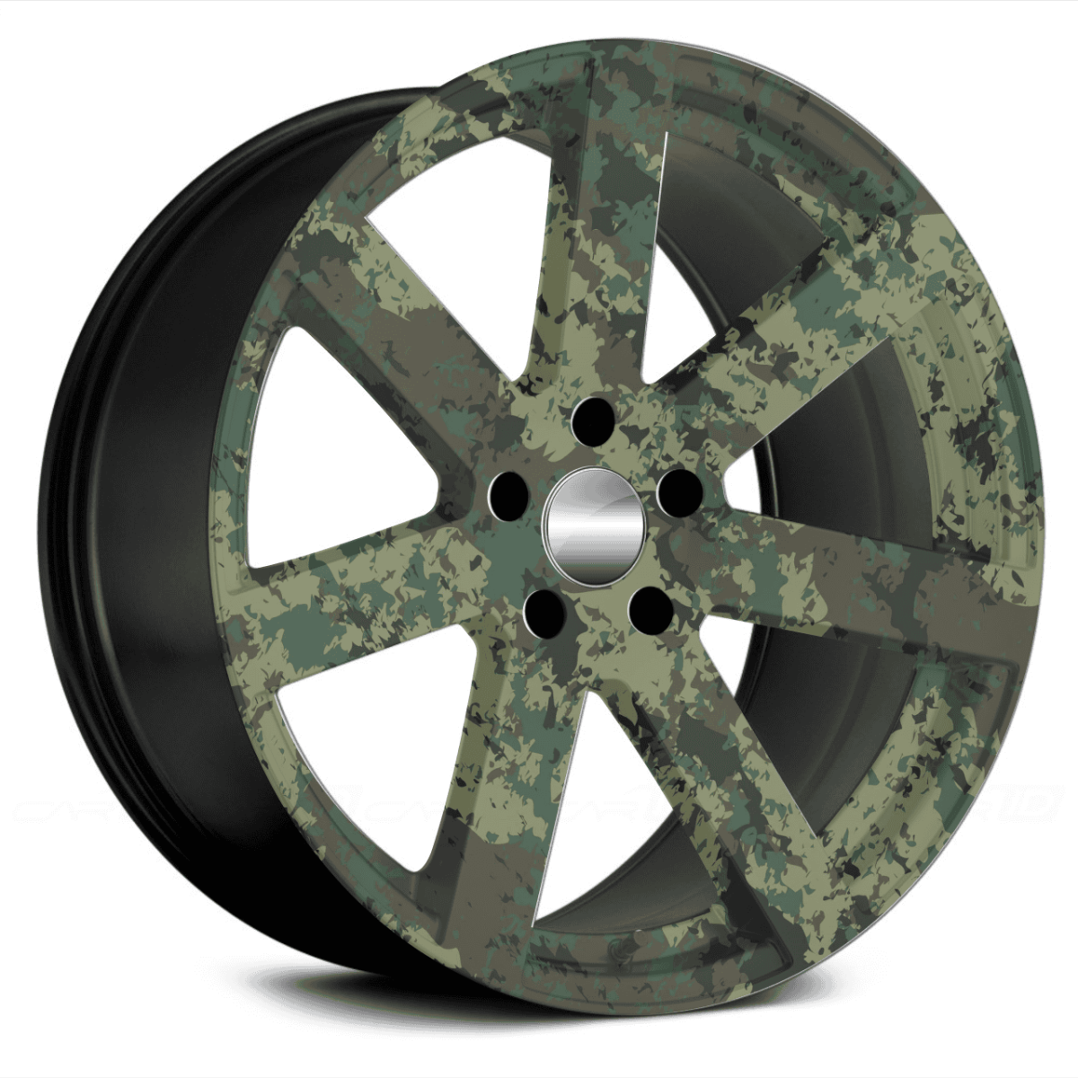 Set 4 Folii Imprimate Outdoor cu EcoSolvent, autoadezive, pentru decorarea jantelor auto, dimetru 60 cm, model FJT-07 - imagine 3