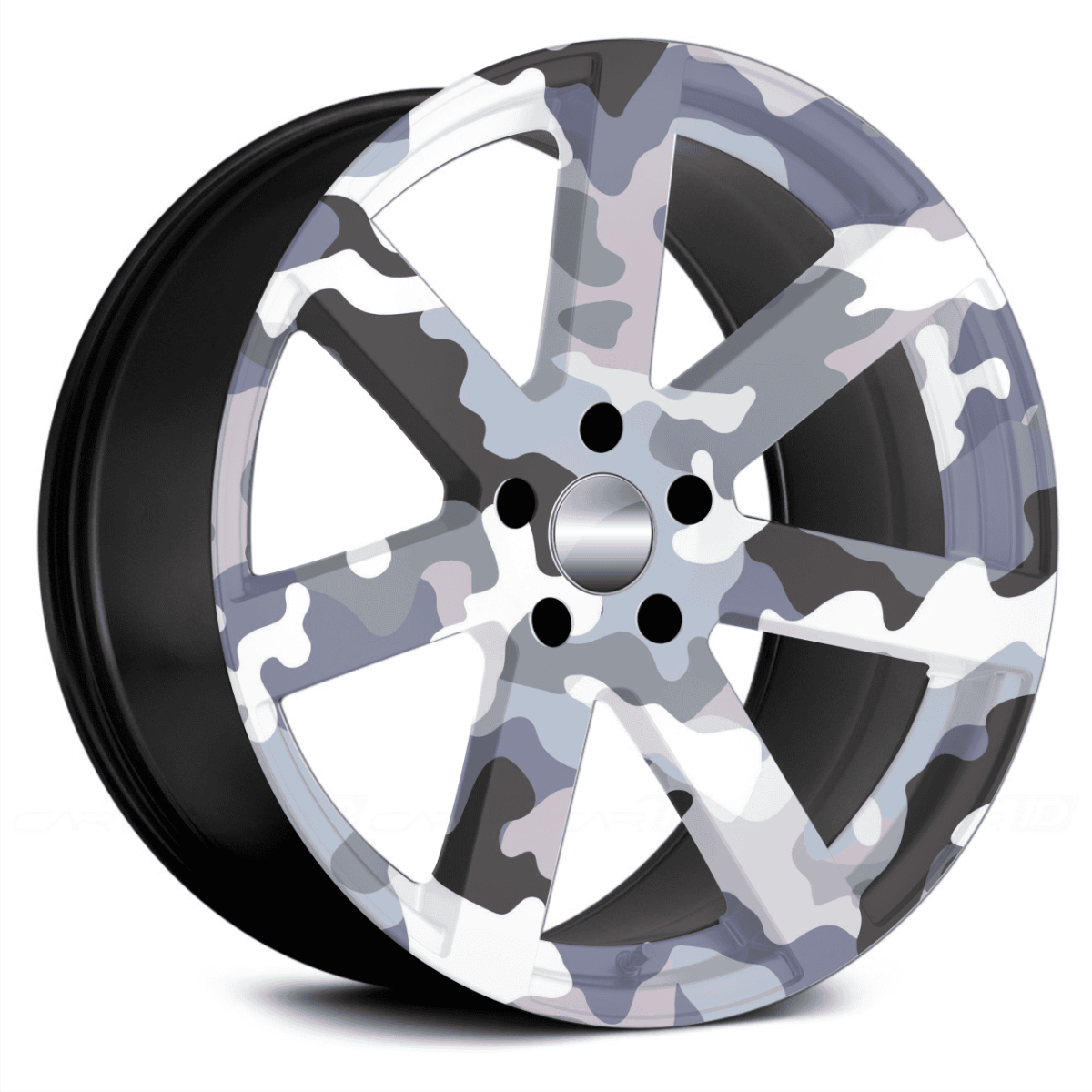 Set 4 Folii Imprimate Outdoor cu EcoSolvent, autoadezive, pentru decorarea jantelor auto, dimetru 60 cm, model FJT-08 - imagine 2