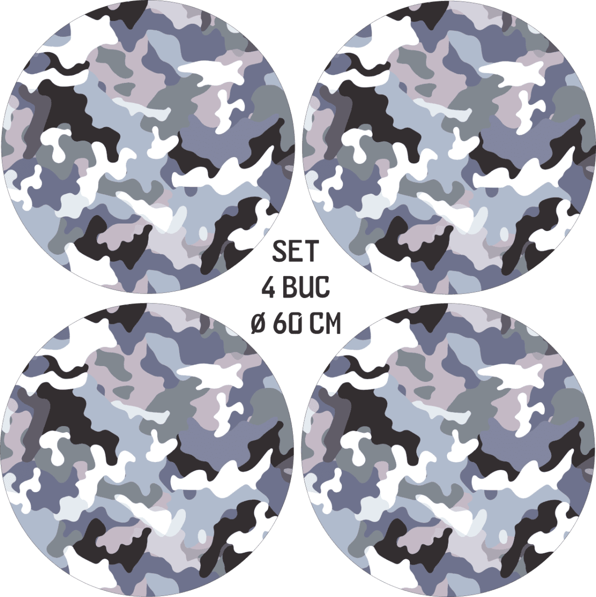 Set 4 Folii Imprimate Outdoor cu EcoSolvent, autoadezive, pentru decorarea jantelor auto, dimetru 60 cm, model FJT-08 - imagine 4