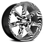 Set 4 Folii Imprimate Outdoor cu EcoSolvent, autoadezive, pentru decorarea jantelor auto, dimetru 60 cm, model FJT-09 - imagine 2