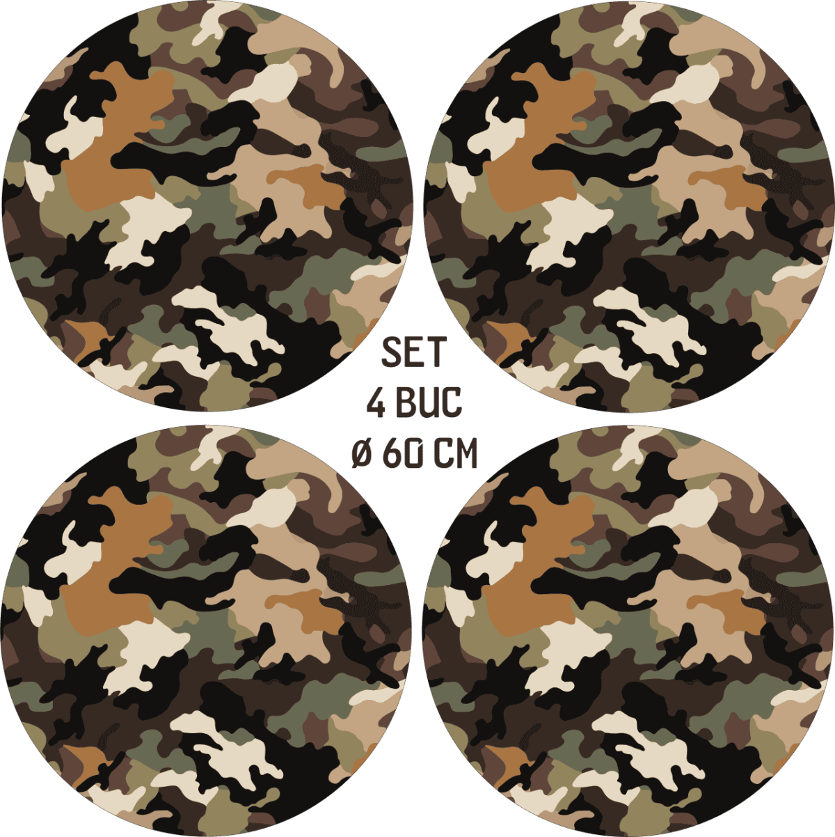 Set 4 Folii Imprimate Outdoor cu EcoSolvent, autoadezive, pentru decorarea jantelor auto, dimetru 60 cm, model FJT-10 - imagine 4