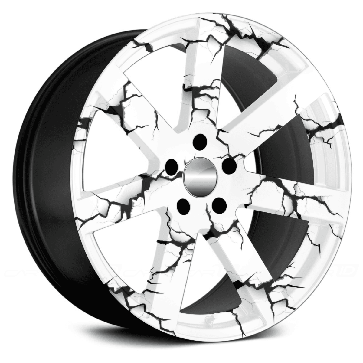 Set 4 Folii Imprimate Outdoor cu EcoSolvent, autoadezive, pentru decorarea jantelor auto, dimetru 60 cm, model FJT-11 - imagine 2