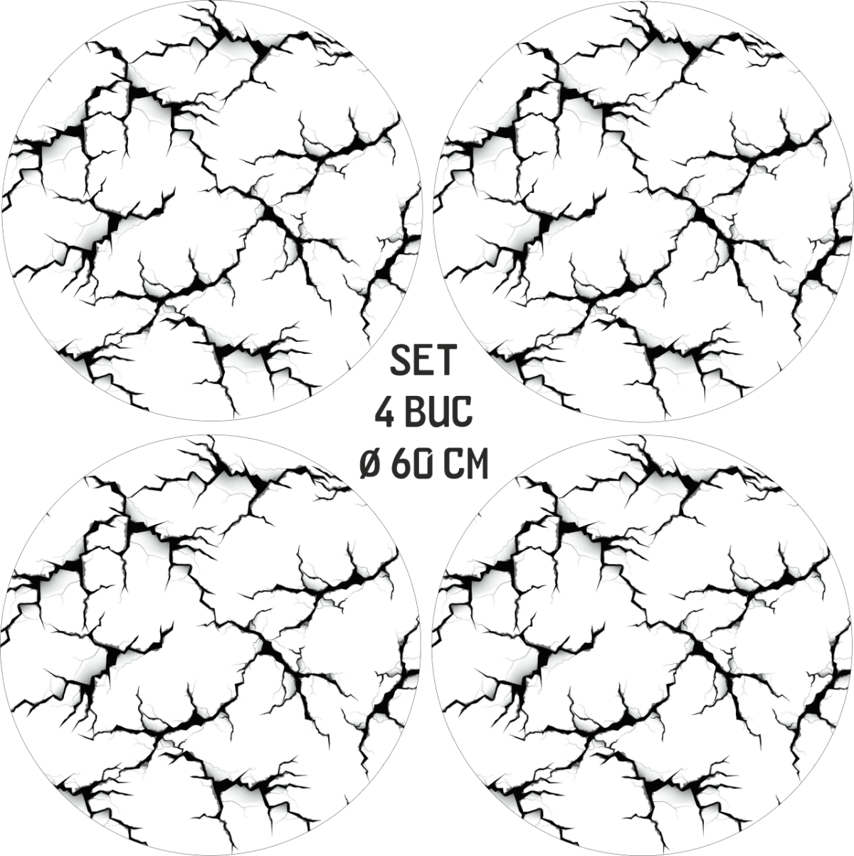 Set 4 Folii Imprimate Outdoor cu EcoSolvent, autoadezive, pentru decorarea jantelor auto, dimetru 60 cm, model FJT-11 - imagine 4