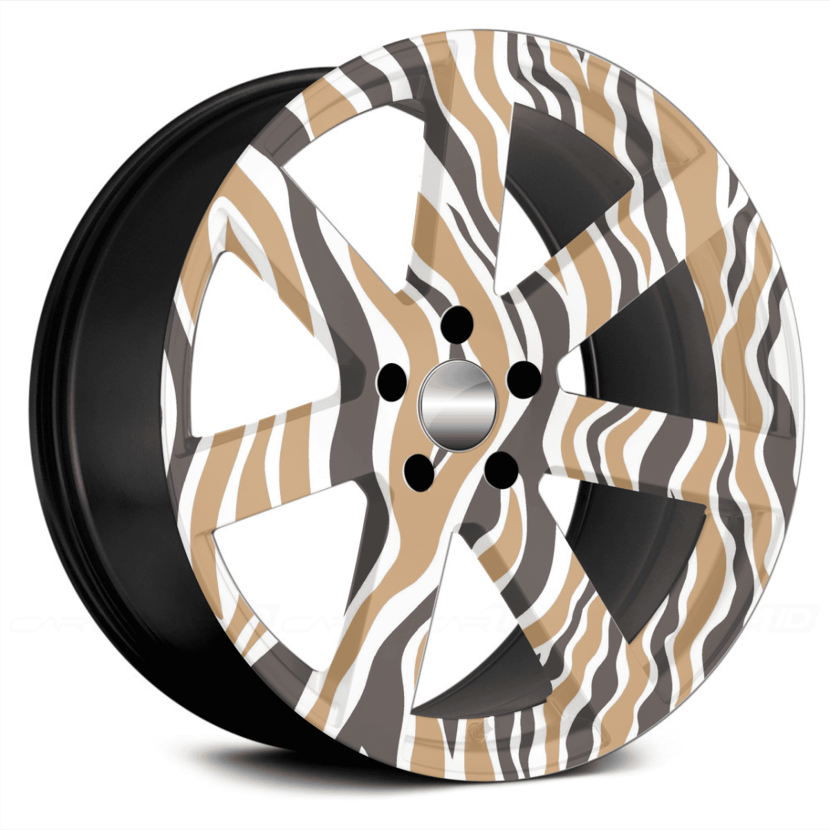 Set 4 Folii Imprimate Outdoor cu EcoSolvent, autoadezive, pentru decorarea jantelor auto, dimetru 60 cm, model FJT-14 - imagine 2