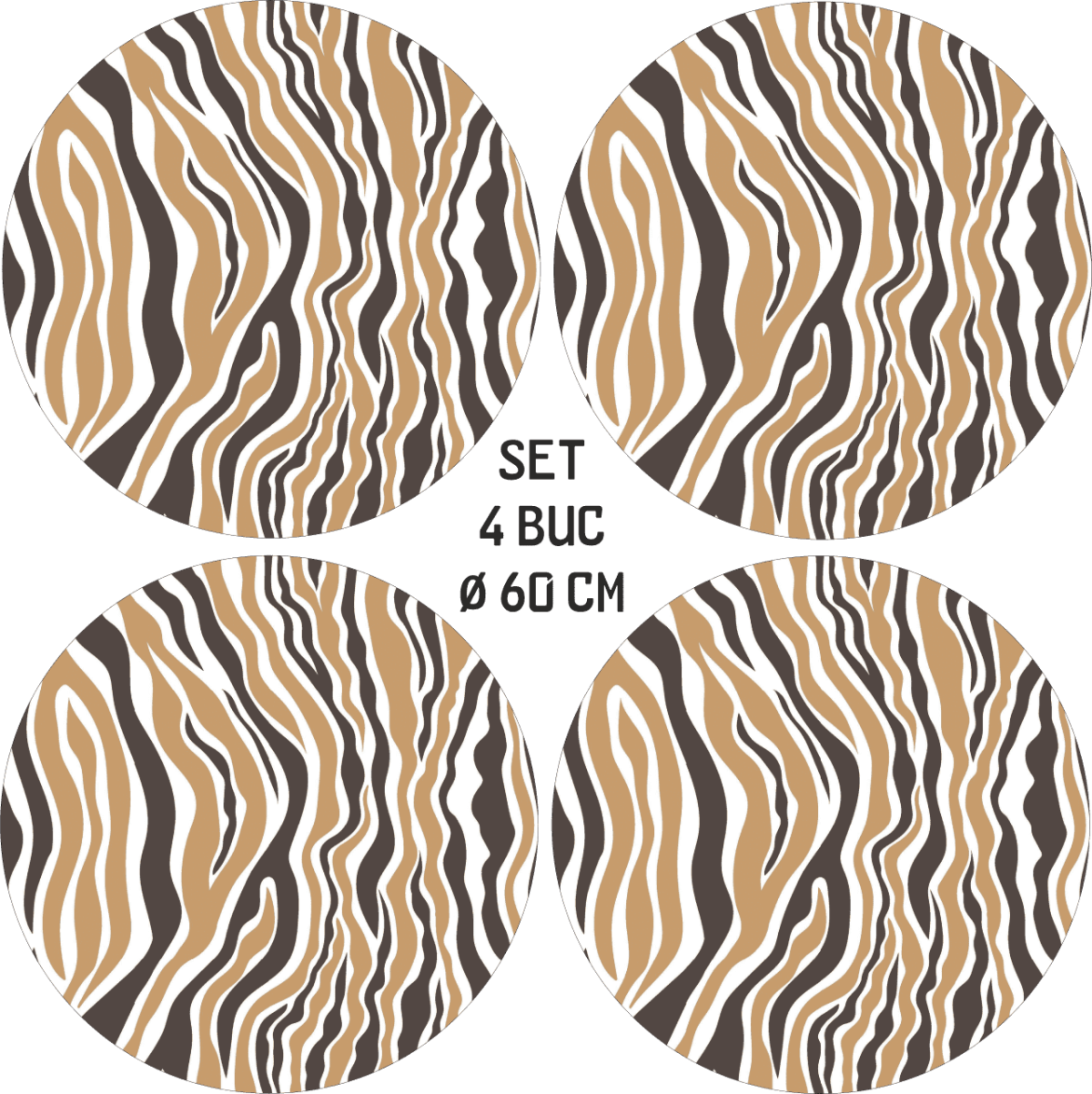 Set 4 Folii Imprimate Outdoor cu EcoSolvent, autoadezive, pentru decorarea jantelor auto, dimetru 60 cm, model FJT-14 - imagine 4