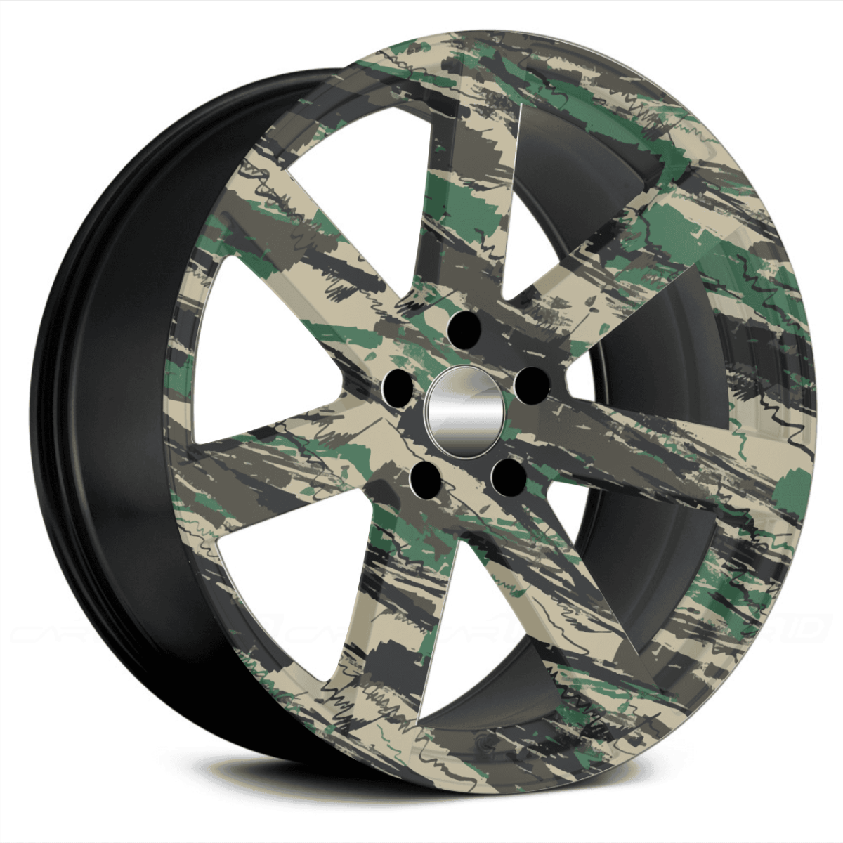 Set 4 Folii Imprimate Outdoor cu EcoSolvent, autoadezive, pentru decorarea jantelor auto, dimetru 60 cm, model FJT-19 - imagine 2