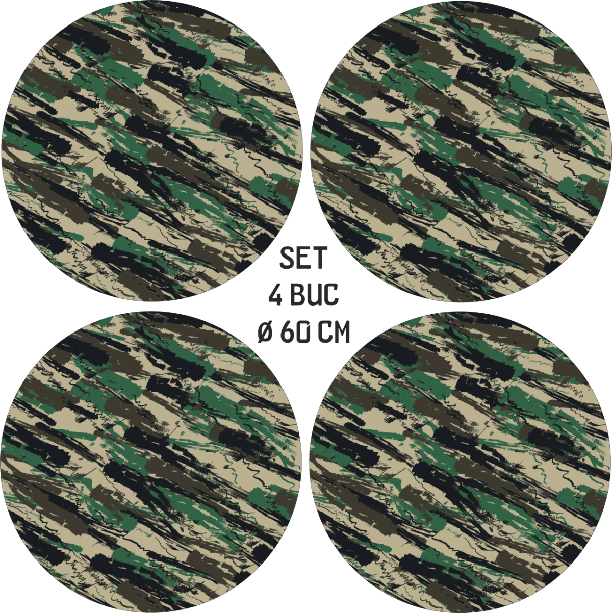 Set 4 Folii Imprimate Outdoor cu EcoSolvent, autoadezive, pentru decorarea jantelor auto, dimetru 60 cm, model FJT-19 - imagine 4