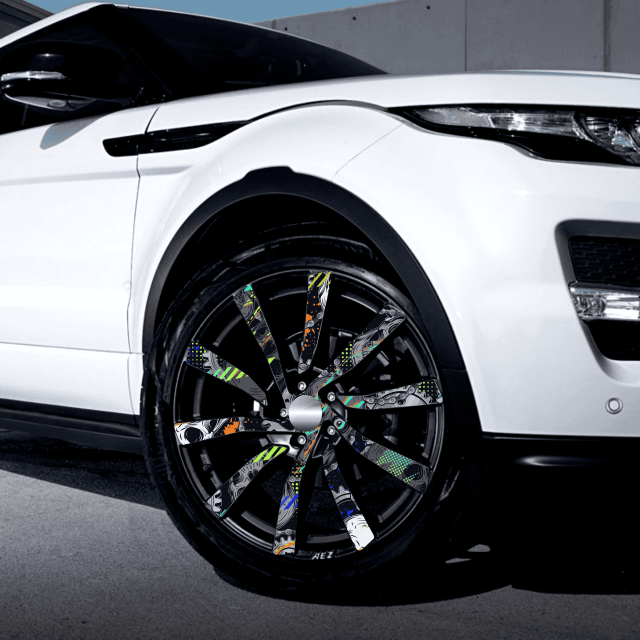 FOLII-JANTE-20.png Set 4 Folii Imprimate Outdoor cu EcoSolvent, autoadezive, pentru decorarea jantelor auto, dimetru 60 cm, model FJT-20 - imagine 1