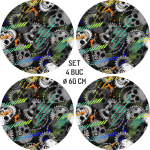 Set 4 Folii Imprimate Outdoor cu EcoSolvent, autoadezive, pentru decorarea jantelor auto, dimetru 60 cm, model FJT-20 - imagine 4