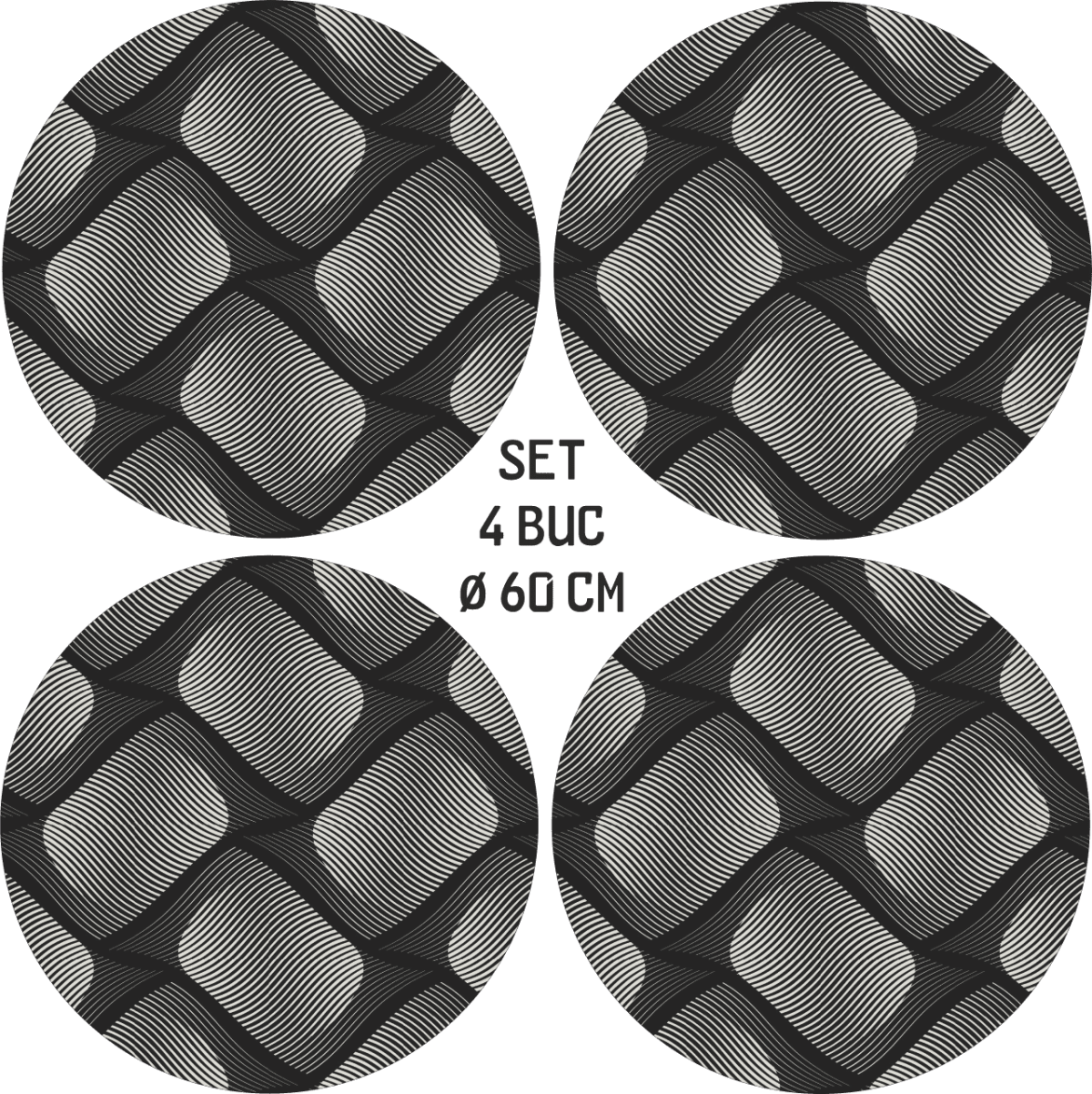 Set 4 Folii Imprimate Outdoor cu EcoSolvent, autoadezive, pentru decorarea jantelor auto, dimetru 60 cm, model FJT-22 - imagine 4