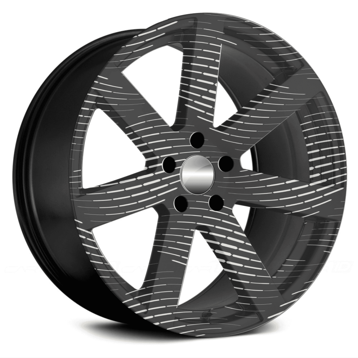 Set 4 Folii Imprimate Outdoor cu EcoSolvent, autoadezive, pentru decorarea jantelor auto, dimetru 60 cm, model FJT-23 - imagine 2