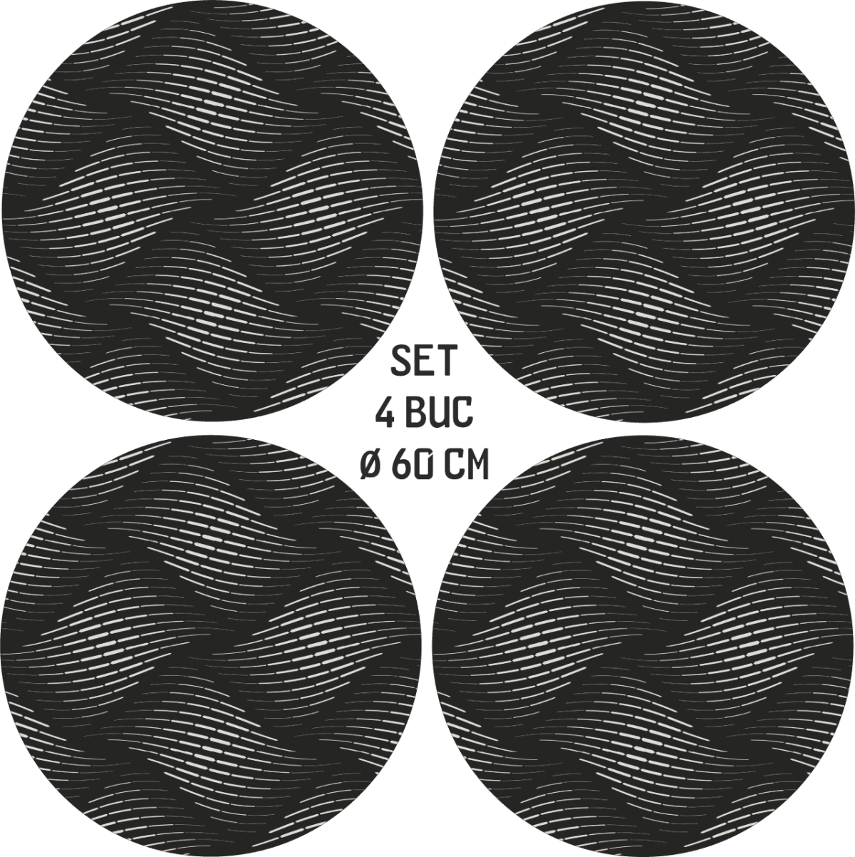 Set 4 Folii Imprimate Outdoor cu EcoSolvent, autoadezive, pentru decorarea jantelor auto, dimetru 60 cm, model FJT-23 - imagine 4