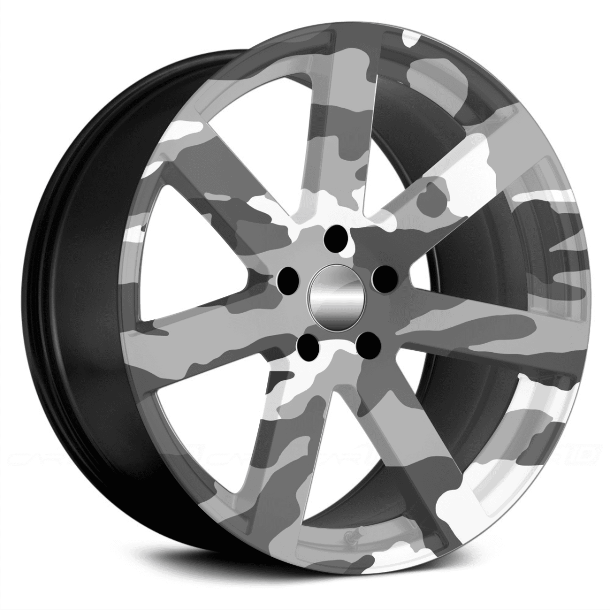 Set 4 Folii Imprimate Outdoor cu EcoSolvent, autoadezive, pentru decorarea jantelor auto, dimetru 60 cm, model FJT-24 - imagine 2