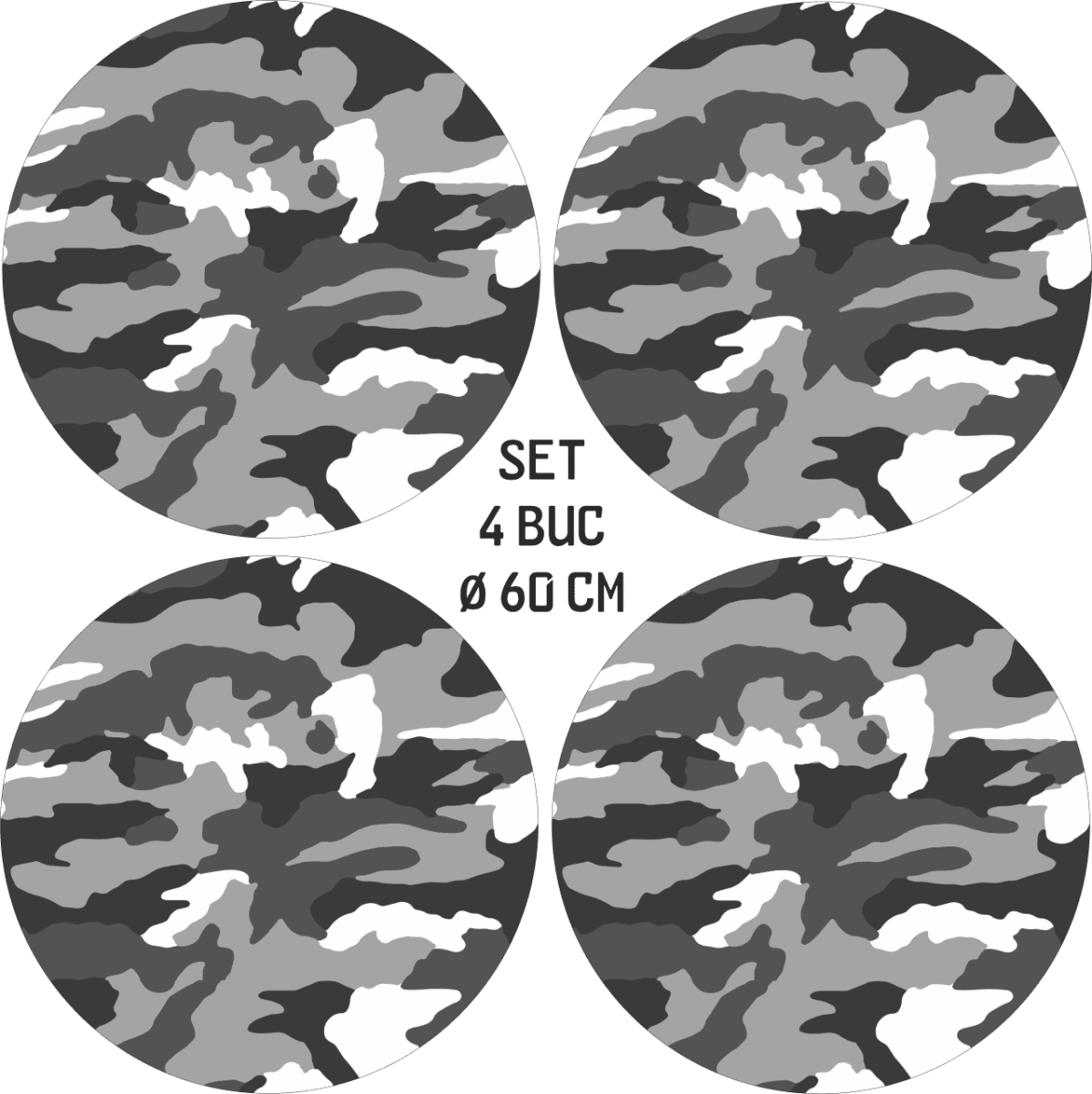 Set 4 Folii Imprimate Outdoor cu EcoSolvent, autoadezive, pentru decorarea jantelor auto, dimetru 60 cm, model FJT-24 - imagine 4