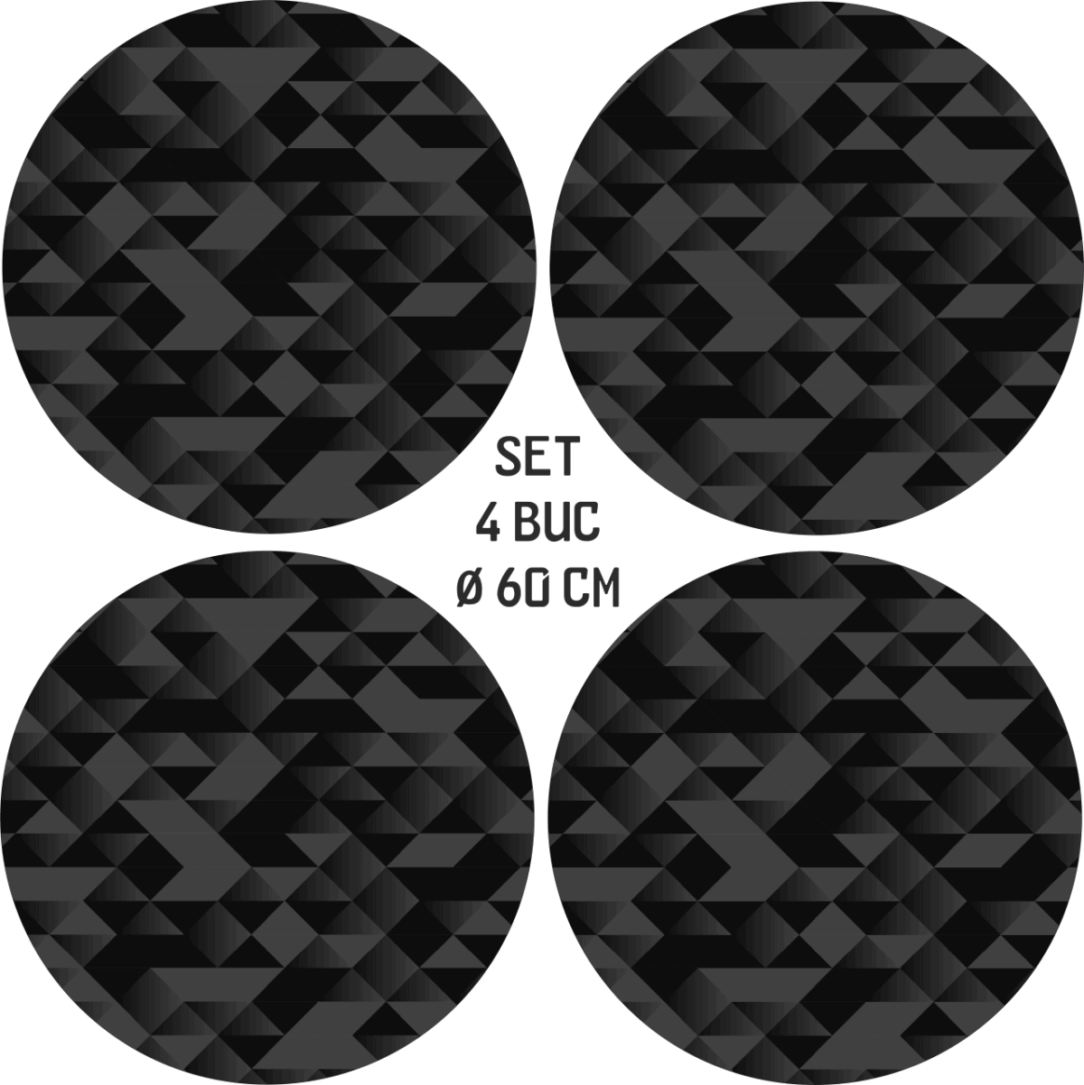 Set 4 Folii Imprimate Outdoor cu EcoSolvent, autoadezive, pentru decorarea jantelor auto, dimetru 60 cm, model FJT-25 - imagine 4