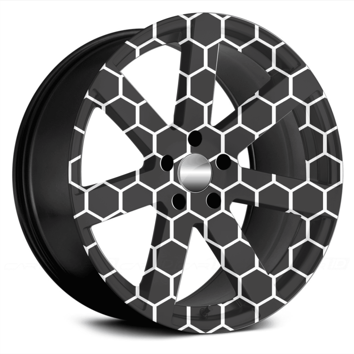 Set 4 Folii Imprimate Outdoor cu EcoSolvent, autoadezive, pentru decorarea jantelor auto, dimetru 60 cm, model FJT-26 - imagine 2