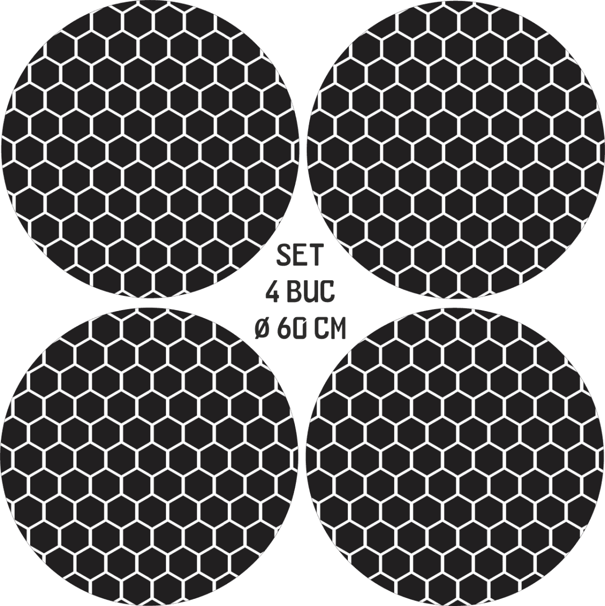 Set 4 Folii Imprimate Outdoor cu EcoSolvent, autoadezive, pentru decorarea jantelor auto, dimetru 60 cm, model FJT-26 - imagine 4