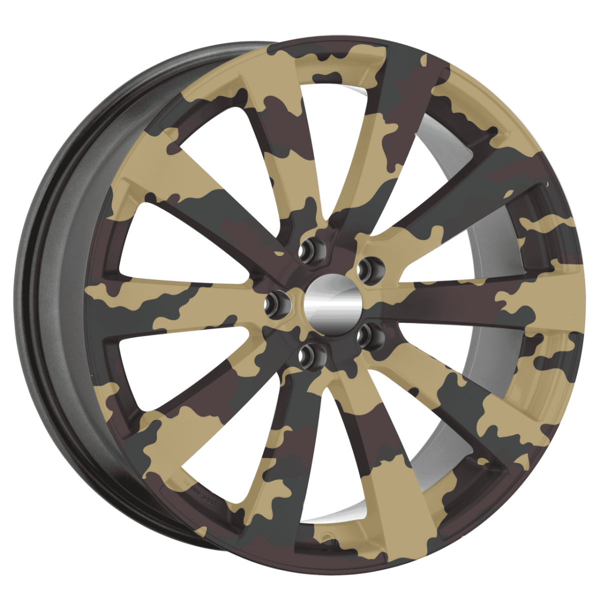 Set 4 Folii Imprimate Outdoor cu EcoSolvent, autoadezive, pentru decorarea jantelor auto, dimetru 60 cm, model FJT-27 - imagine 2