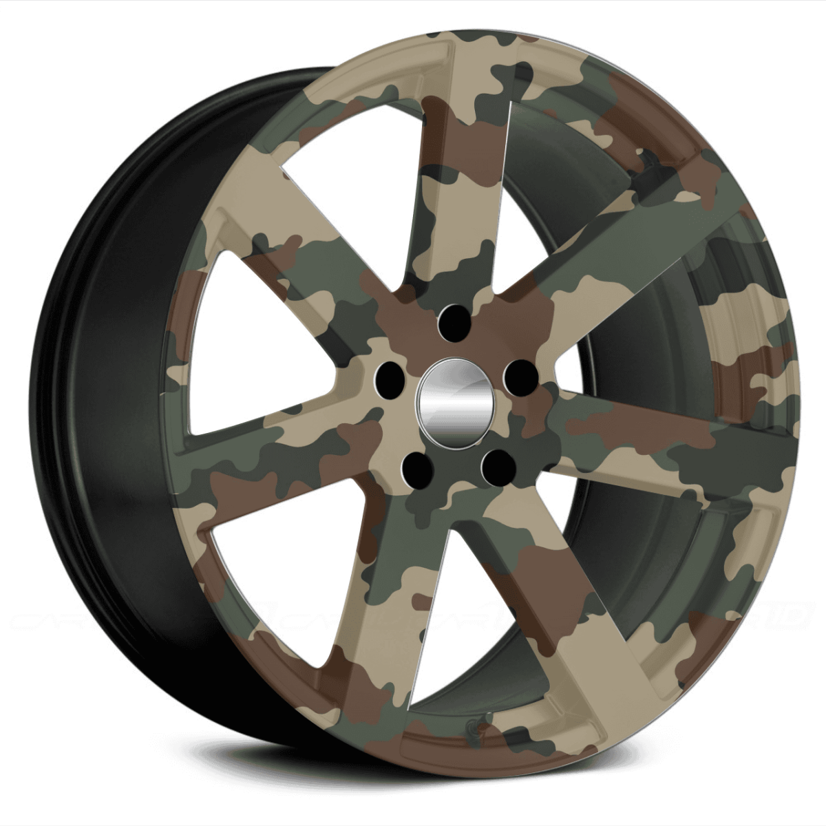 Set 4 Folii Imprimate Outdoor cu EcoSolvent, autoadezive, pentru decorarea jantelor auto, dimetru 60 cm, model FJT-27 - imagine 3