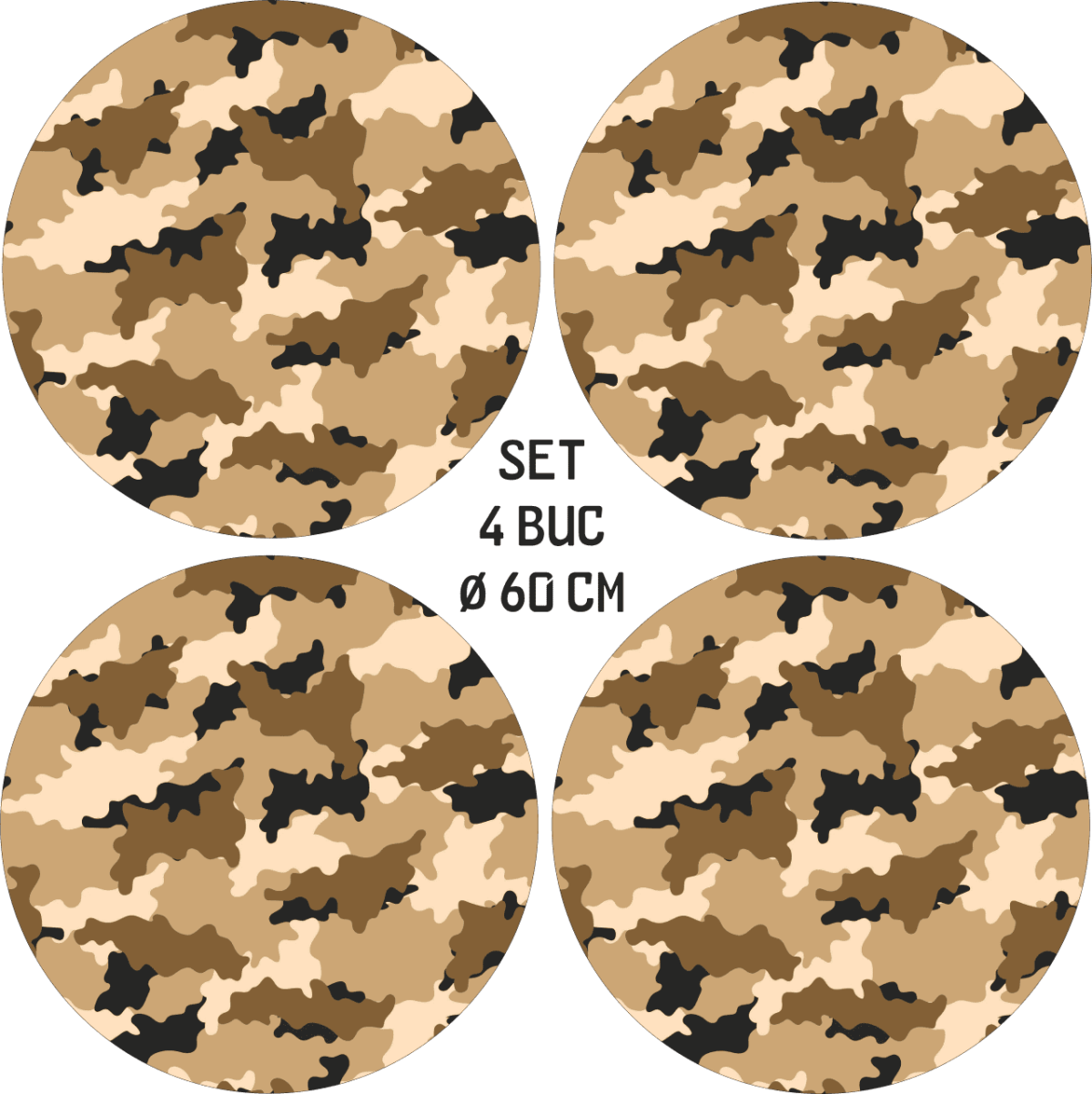 Set 4 Folii Imprimate Outdoor cu EcoSolvent, autoadezive, pentru decorarea jantelor auto, dimetru 60 cm, model FJT-28 - imagine 4